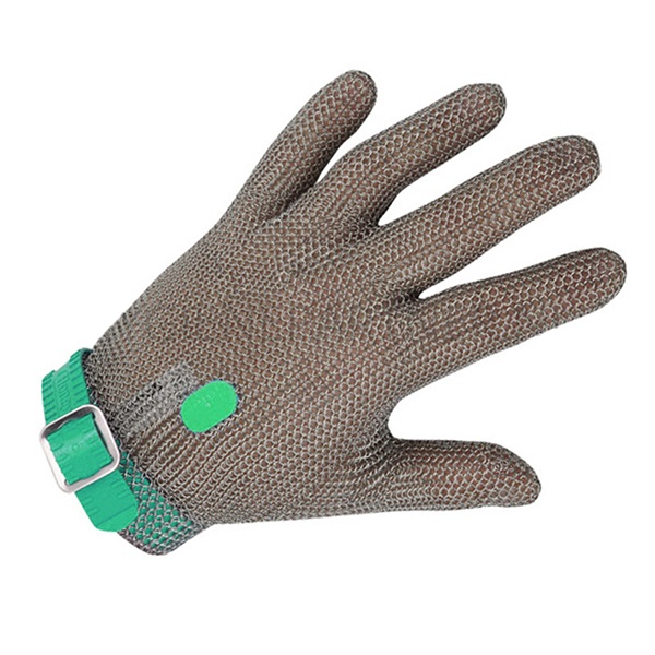 GUANTE ANTICORTE DE MALLA INOXIDABLE - XS (Verde)